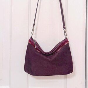 The Sak Lumi Convertible Crossbody Purse Clutch - Aubergine Suede